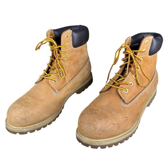 Timberland Men’s Premium 6” Wheat Nubuck Lace Up Boot Size US 12 - Picture 6 of 11